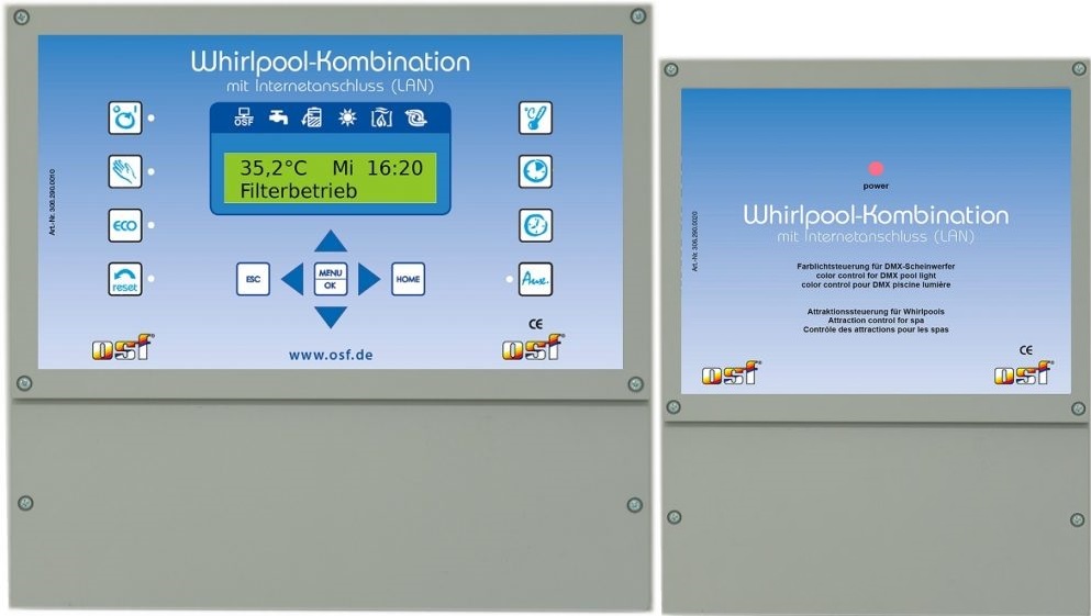 Комби-блок управления для гидромассажных ванн, управления фильтрацией и блока управления аттракционами Aртикул 306.290.0005
